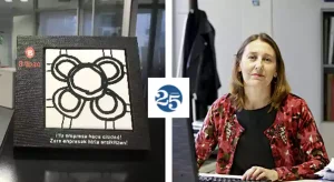 Split image of Carmen romo and the award from the city