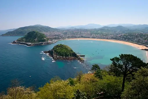 Panoramic view of La Concha San Sebastian