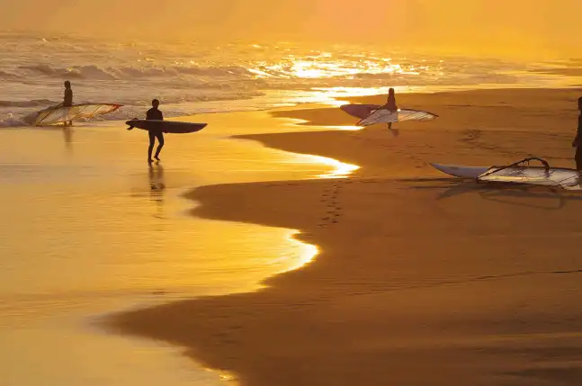 Slow travel sunset